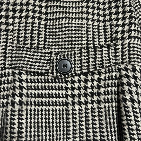Nick & Mo Black White Houndstooth Peacoat Jacket Women's Medium Double Breasted - Picture 9 of 16